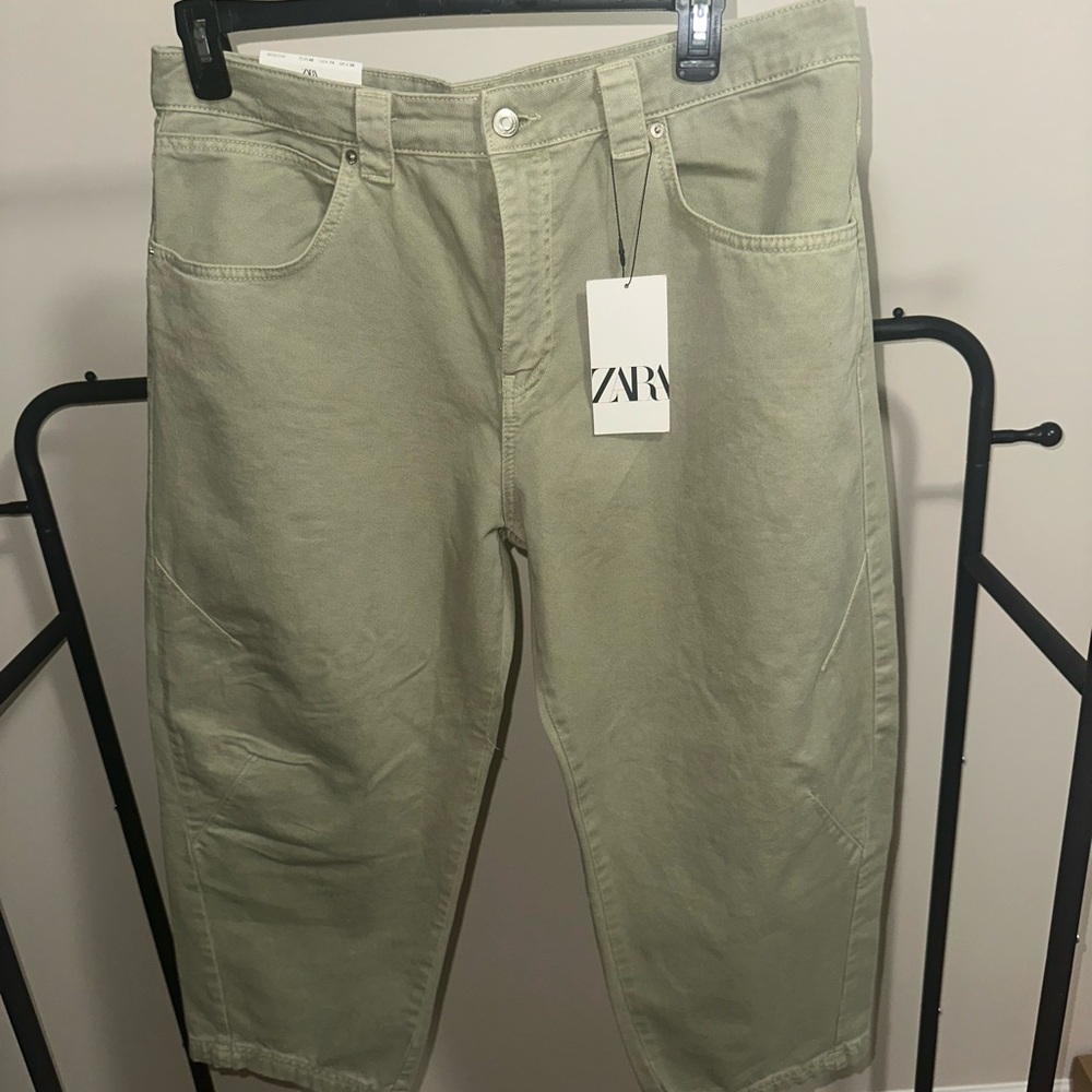 Cropped barrel leg pant size